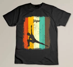 Retro Yoga Woman Tshirt for Yoga Lovers T-shirt