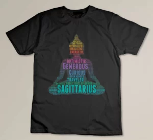 Sagittarius Zodiac Characteristics Yoga Lover Chakra Gift T-shirt
