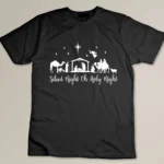 Silent Night Holy Night Nativity religious Christmas T-shirt