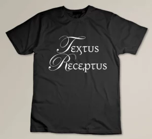 Textus Receptus, Received Text, KJV Christian Bible T-shirt