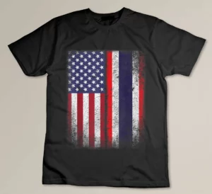 Thai American Flag Thailand Usa Gift America Pride T-shirt