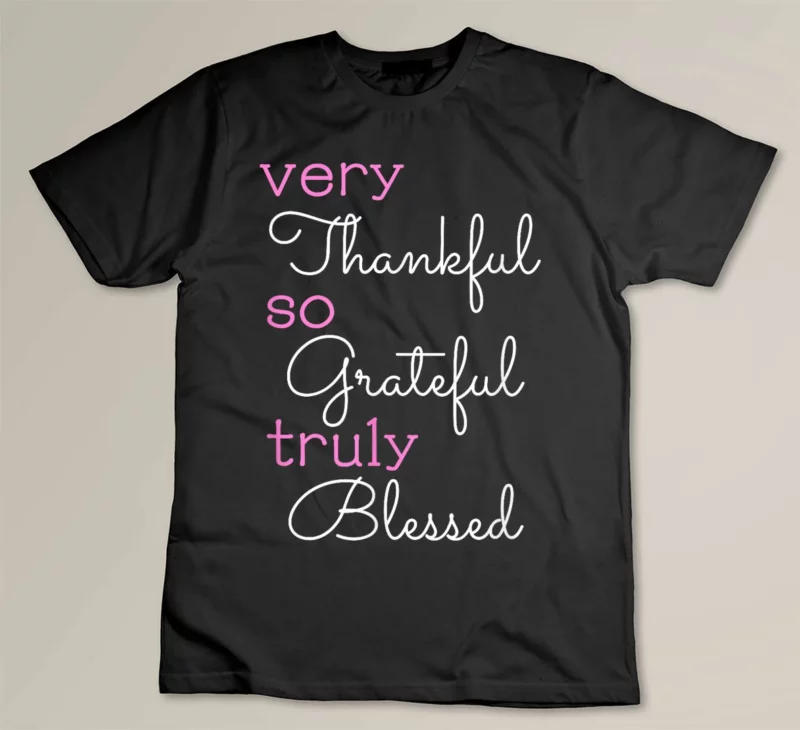 Black Thankful Grateful Blessed Positivity Motivational Christian