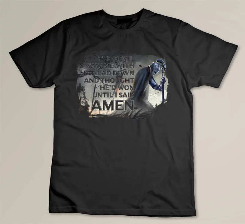 Black The Devil Saw Me With My Head Down Thought HeD Won Short Sleeve