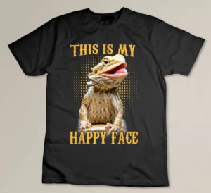 This Is My Happy Face Bearded Dragon Funny Gift Girls Kids T-shirt
