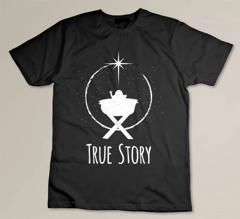 Black True Story Religious Baby Jesus Christmas Manger