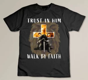 Trust Walk by Faith Christian Religious Sayings Graphic Men T-shirt