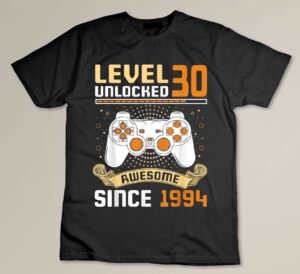 Turning 30Th Birthday Decorations Men 30th BDay 1994 Custom T-shirt