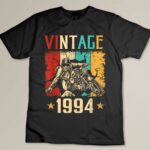 Turning 30 Birthday Decorations Men Biker 1994 30th Birthday Custom T-shirt