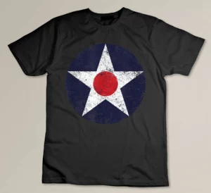 US Army Air Corps Roundel Vintage USAAC World War 2 Insignia T-shirt