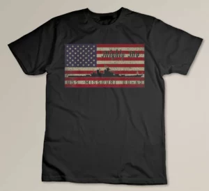 USS Missouri BB-63 Battleship Ship American Flag T-shirt