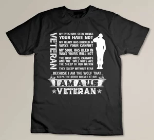 VETERAN 365 Vintage I Am A US veteran T-shirt
