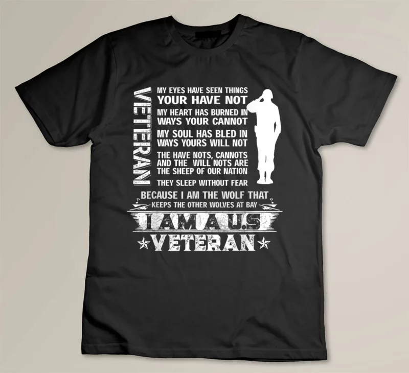 Black VETERAN 365 Vintage I Am A US veteran