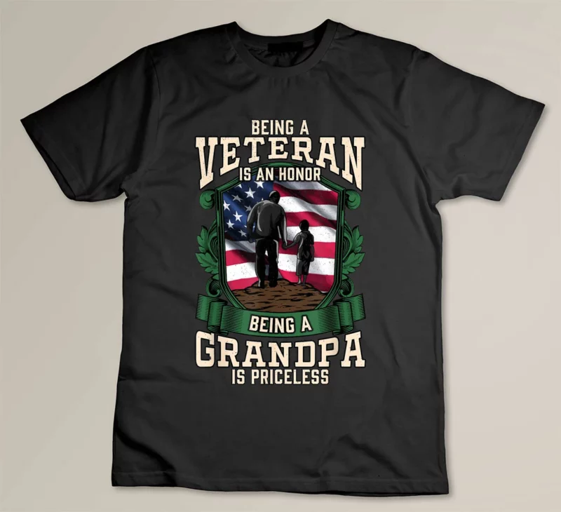 Black Veteran Grandpa Gift for Grandfather and Granddad