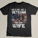 Veteran She Is My Wife American Flag Veterans Day Womens T-shirt