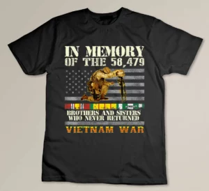 Vietnam War Veterans US Memorial Day In The Memory Of 58479 T-shirt