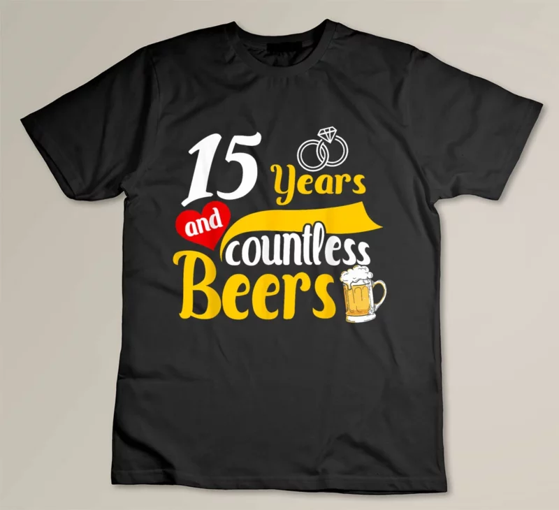 Black Wedding Anniversary 15th Anniversary Gift 15 Years