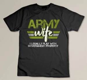 Womens Army Veteran Wife Pink Army Wife T-shirt