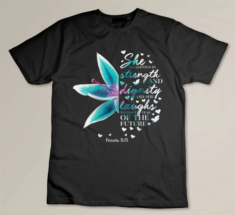 Black Womens Christian Bible Verse Flower Religious Scripture Gift Her