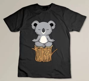 Womens Meditating Koala Lover Women Meditation Lover Yoga T-shirt