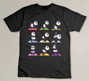 Womens Panda Yoga Shirt Women Panda Lover Gift Girls Meditation T-shirt