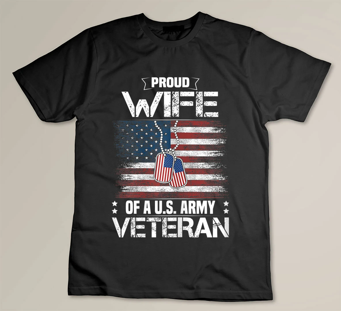 Womens Proud Wife Of A US Army Veteran Day Family Matching T-shirt