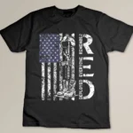 Womens RED Friday Remember Everyone Deployed Retro US Army Military T-shirt