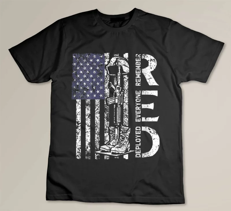 Black Womens RED Friday Remember Everyone Deployed Retro US Army Military