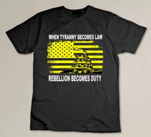 Womens When-Tyranny-Becomes-Law-Rebellion-Becomes-Duty-Snake T-shirt