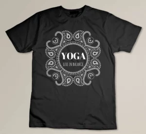 Womens Women_s Fit Yoga Live in Balance for Yoga Lovers T-shirt