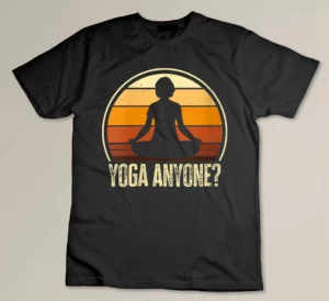 Womens Yoga Anyone Retro Vintage Yoga Lover, Yoga Instructor T-shirt
