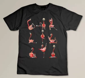 Womens Yoga Flamingo Pose Cool Exercise Meditation Yoga Lover Gift T-shirt