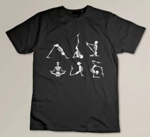 Yoga Skeleton Funny Yoga Lovers Halloween Costume T-shirt