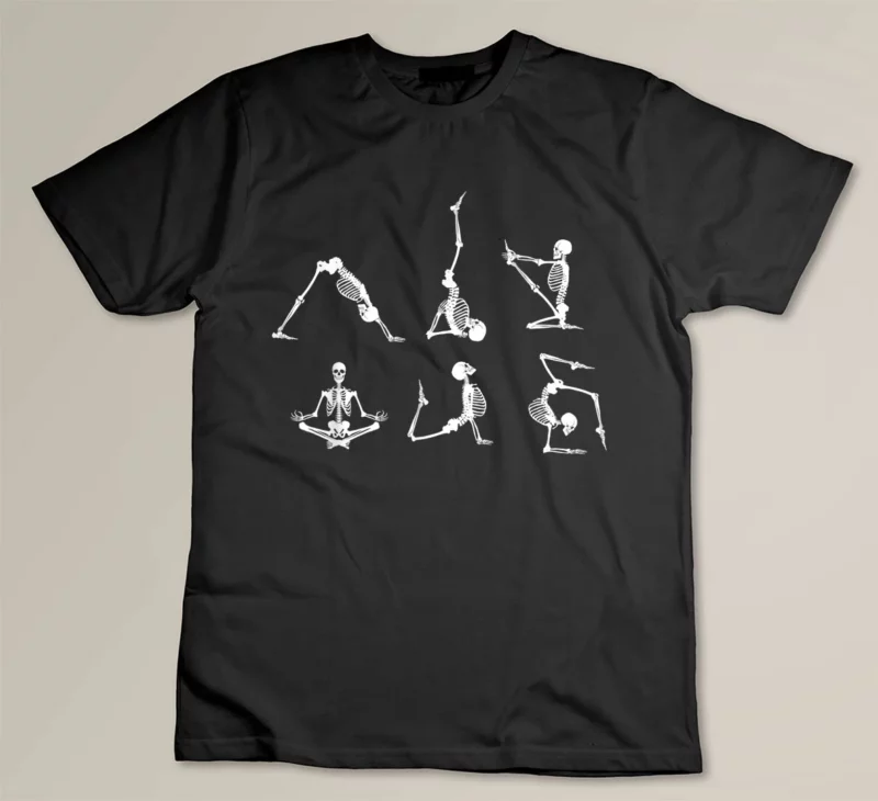 Black Yoga Skeleton Funny Yoga Lovers Halloween Costume