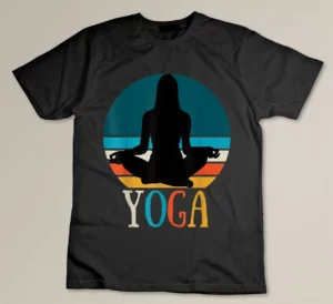 Yogi in a cool calm pose, yoga lover yogi T-shirt