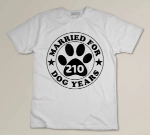 30 Years Marriage Couples 30th Wedding Anniversary Dog Lover Custom T-shirt