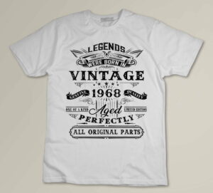 56th Birthday Gift For Legends Born 1968 56 Yrs Old Vintage Custom T-shirt