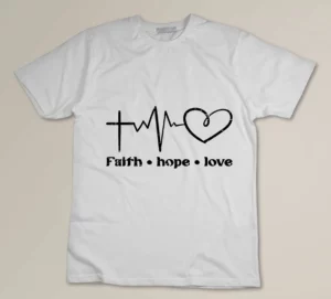 Cross Faith Hope Love God Jesus Christian Men Women Kids T-shirt
