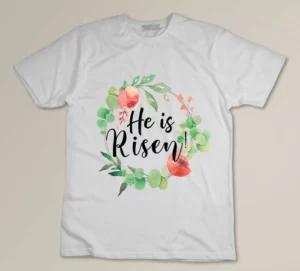 Easter Shirts for Women Religious Christian He is Risen Gift T-shirt