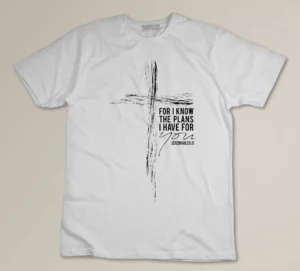 Jeremiah 29-11 Gifts Christian Cross Men Women Husband Wife T-shirt