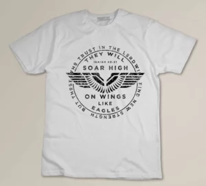 Soar On Wings Like Eagles Mens Christian T-shirt