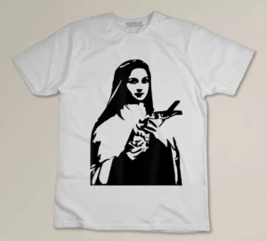 St Therese Christian Saint Image T-shirt