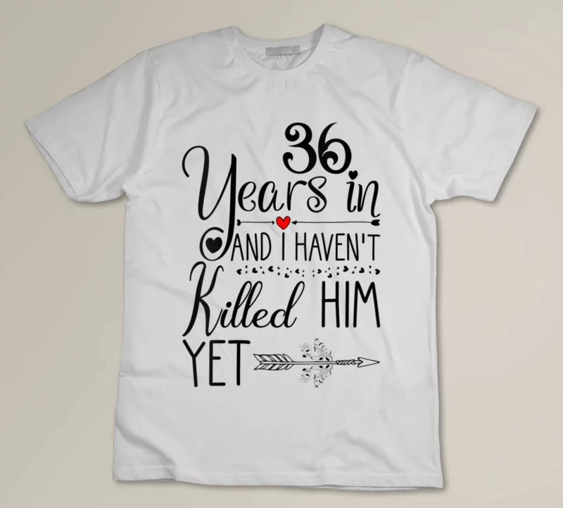 White Womens 36th Wedding Anniversary Gift for Her 36 Years of Marriage
