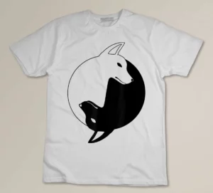 Yin Yang Yoga Zen Cute Dogs for Yoga Lover T-shirt