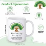 1 Set Family Reunion Party Favors 11 oz Family Tree Coffee Mug Remembering Our Roots Ceramic Mug Stainless Steel Keychains for Gathering Party Gifts