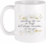 11oz Coffee Milk Tea Mug Cup Ceramic Mugs Gift Sometimes Life Can be Tough Encouragement Motivational Gifts,Graduation Gifts for Her,Birthday Gifts for Friends Female