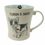 14oz Dog Lovers Mug, Dog Coffee Mug Funny Ceramic Tea Cup Novelty Gifts for Office and Home Women Girls Men Dishwasher Microwave Safe (French Bulldog,B)