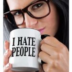 3dRose I Hate People Mug, 1 Count (Pack of 1), Black
