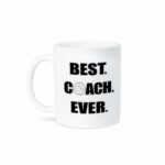 3dRose Volleyball-Best. Coach. Ever Ceramic Mug, 11 oz, White