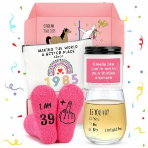 40th Birthday Gifts for Women Happy 40th Birthday Decorations for Women 40 Year Old Birthday Gifts for Women Funny 40th Birthday Gifts for Her 40th Female Birthday Gift Ideas...