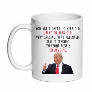 50th Coffee Mugs - 50th Birthday Gifts for Men - Novelty Best 50 Year Old Birthday Gag Gift Ideas for Dad, Brothers, Friends, Coworker, BFF, Husband, Him (50)